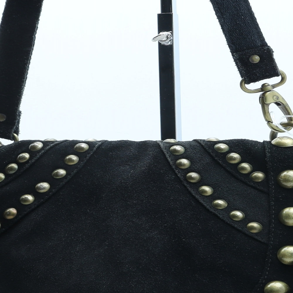 Topshop Womens Black Leather Crossbody Size Medium