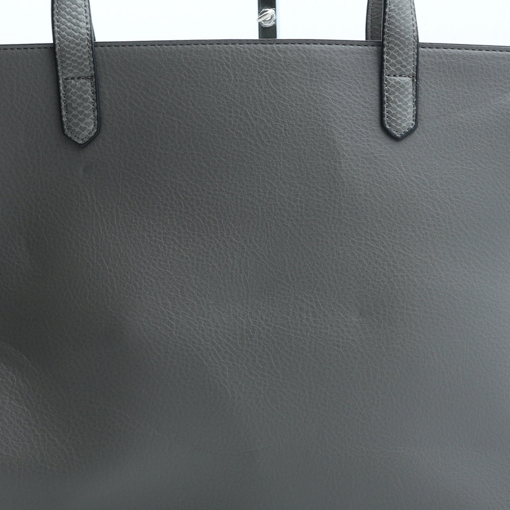 Peacocks Womens Grey Polyurethane Top Handle Bag Size Large