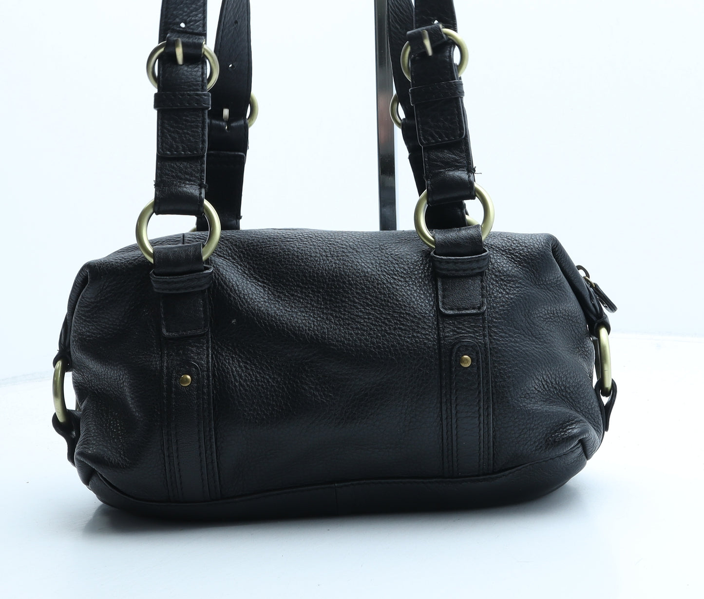 Jasper Conran Womens Black Leather Top Handle Bag Size Small