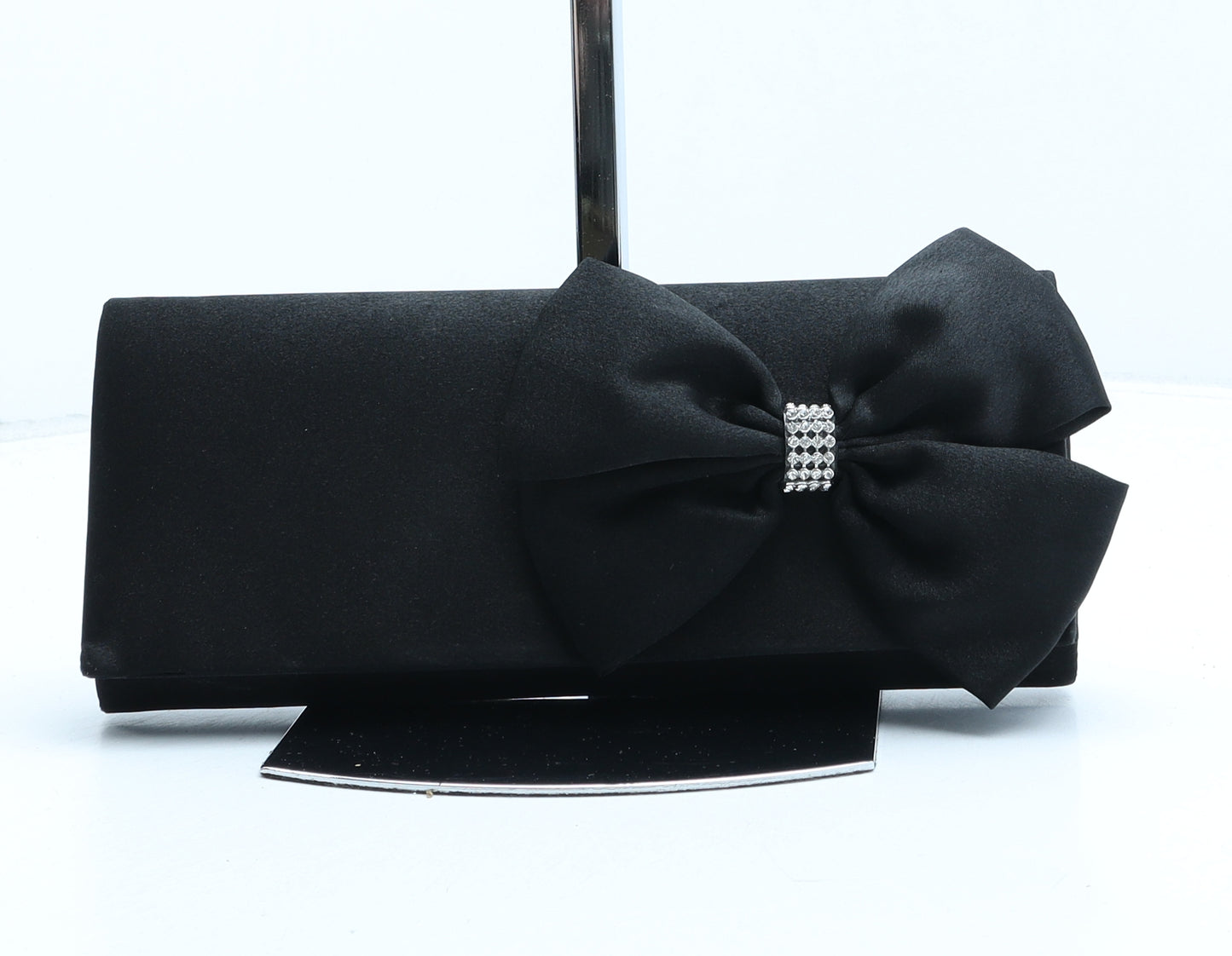 Preworn Womens Black Polyester Clutch Size Small