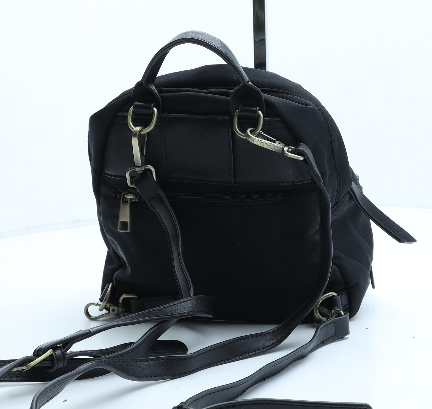 Preworn Womens Black Polyester Backpack Size Small