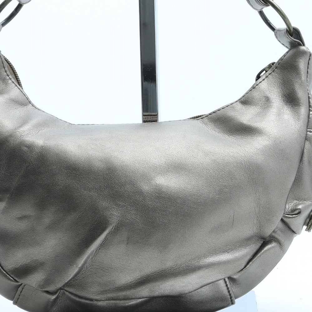 Preworn Womens Gold Polyurethane Shoulder Bag Size Small