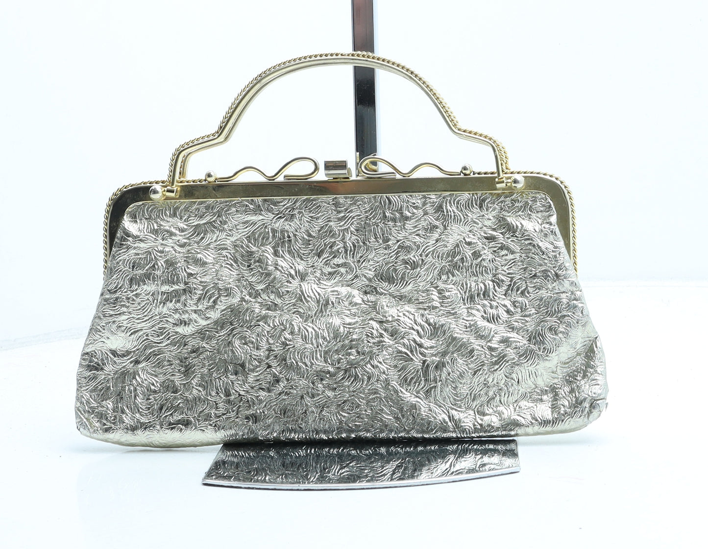 Preworn Womens Gold Polyester Clutch Size Small