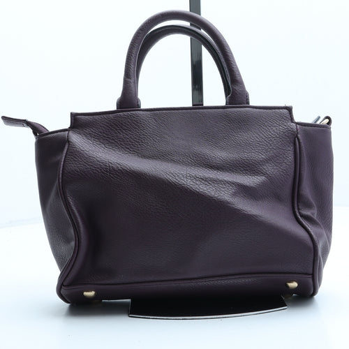 Debenhams Womens Purple Polyurethane Top Handle Bag Size Small - Padlock Detail
