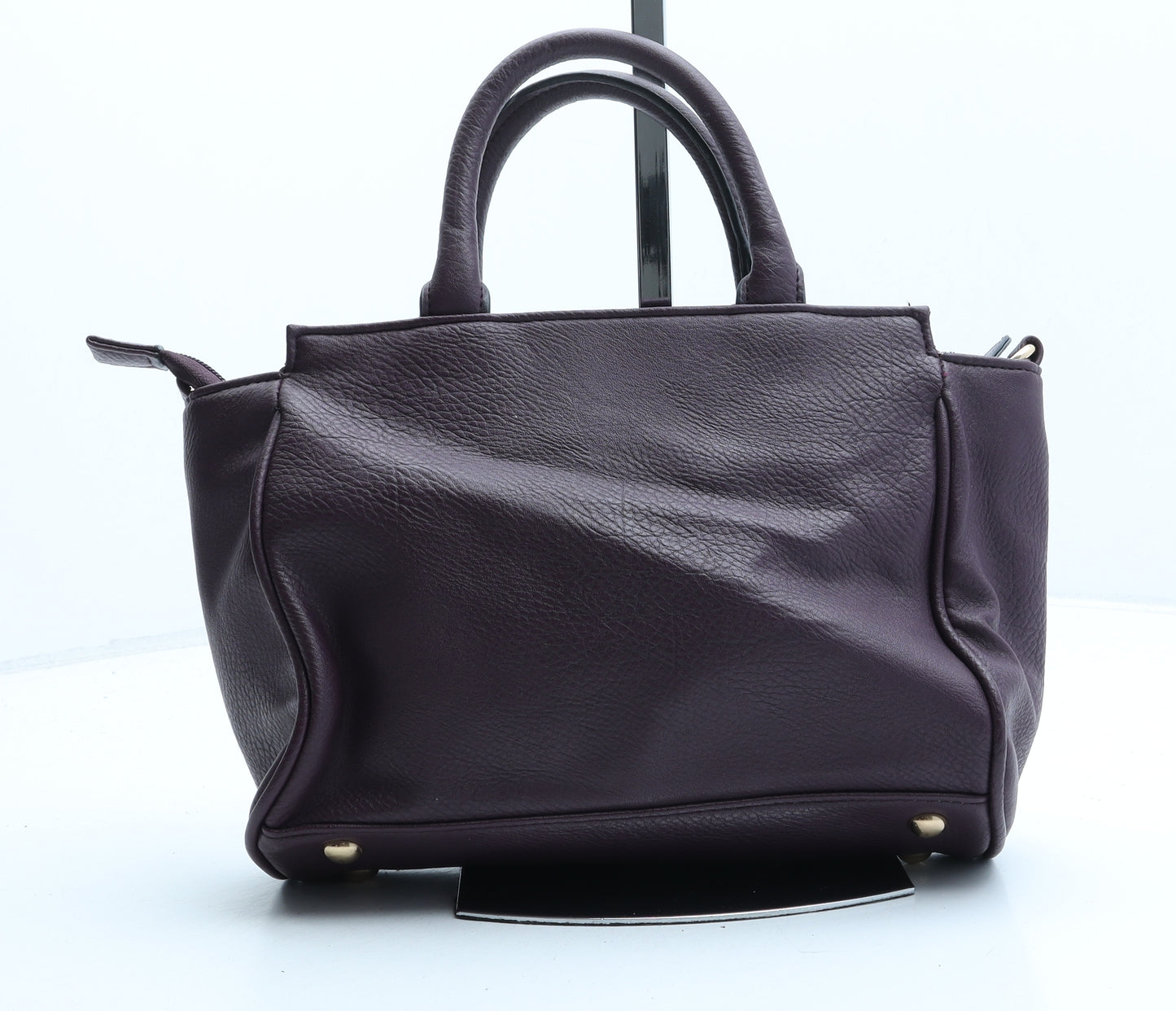 Debenhams Womens Purple Polyurethane Top Handle Bag Size Small - Padlock Detail