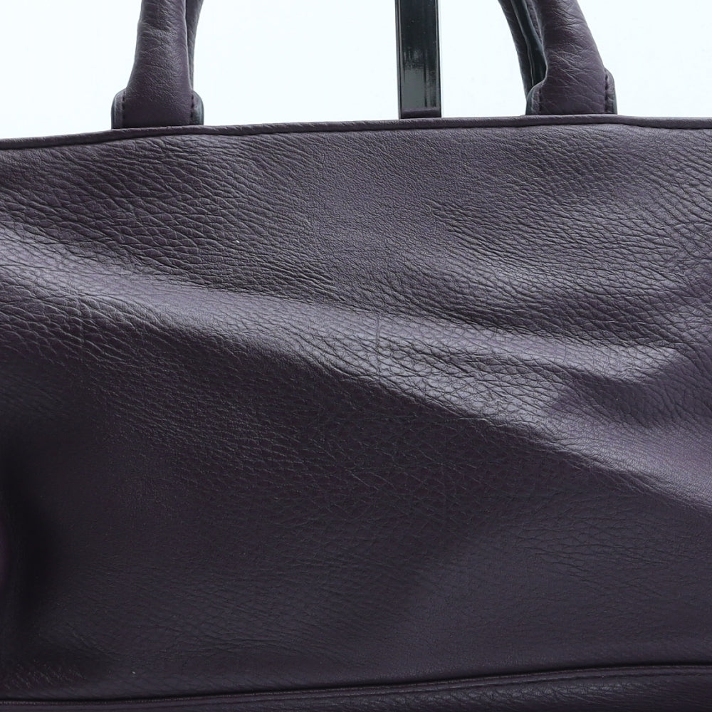 Debenhams Womens Purple Polyurethane Top Handle Bag Size Small - Padlock Detail