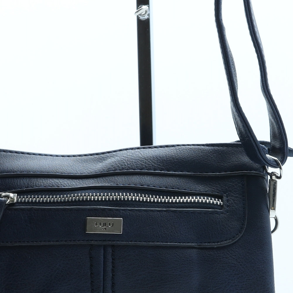 Lulu Womens Blue Polyurethane Crossbody Size Small