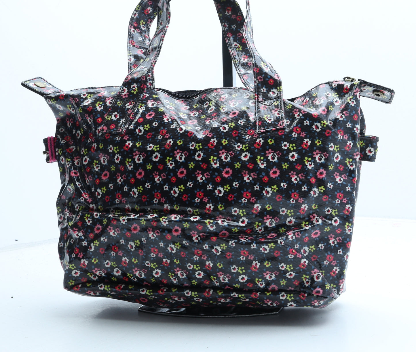 Cath Kidston Womens Black Floral Polyurethane Tote Size Medium