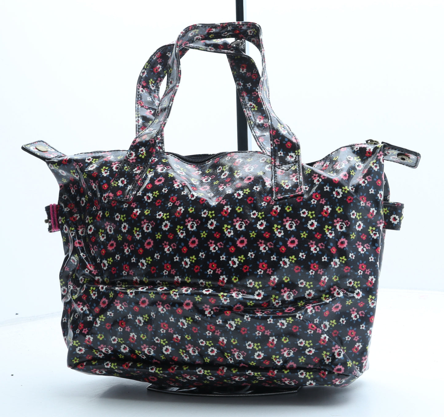 Cath Kidston Womens Black Floral Polyurethane Tote Size Medium