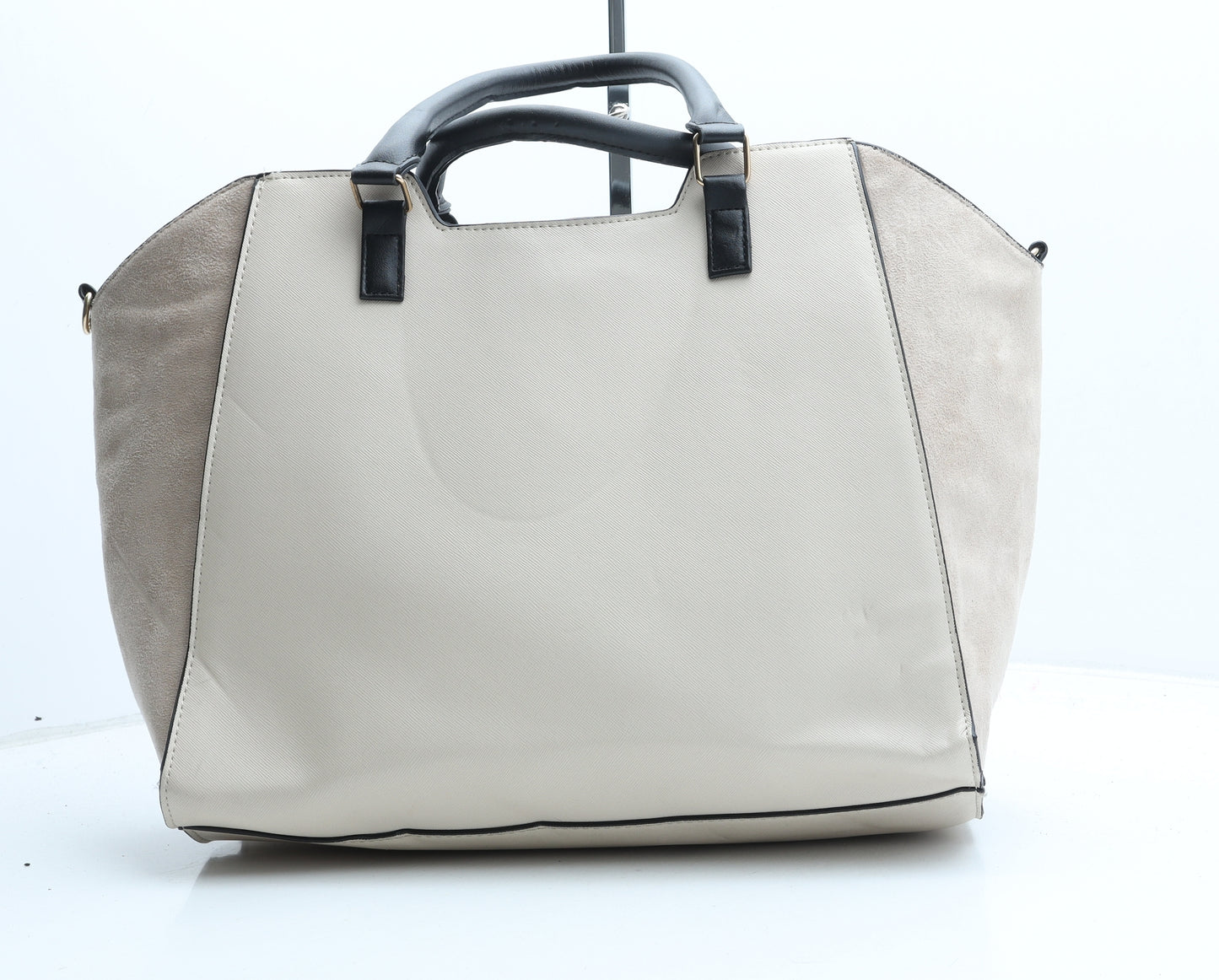 Primark Womens Beige Polyurethane Top Handle Bag Size Large