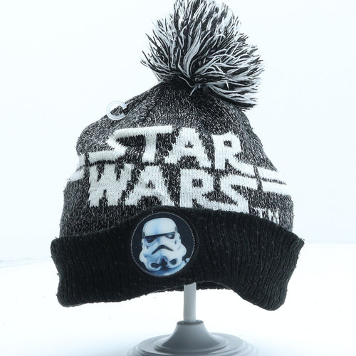 George Boys Grey Acrylic Bobble Hat One Size - Star Wars