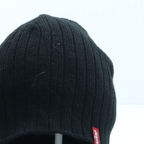 Levi's Mens Black Acrylic Beanie One Size