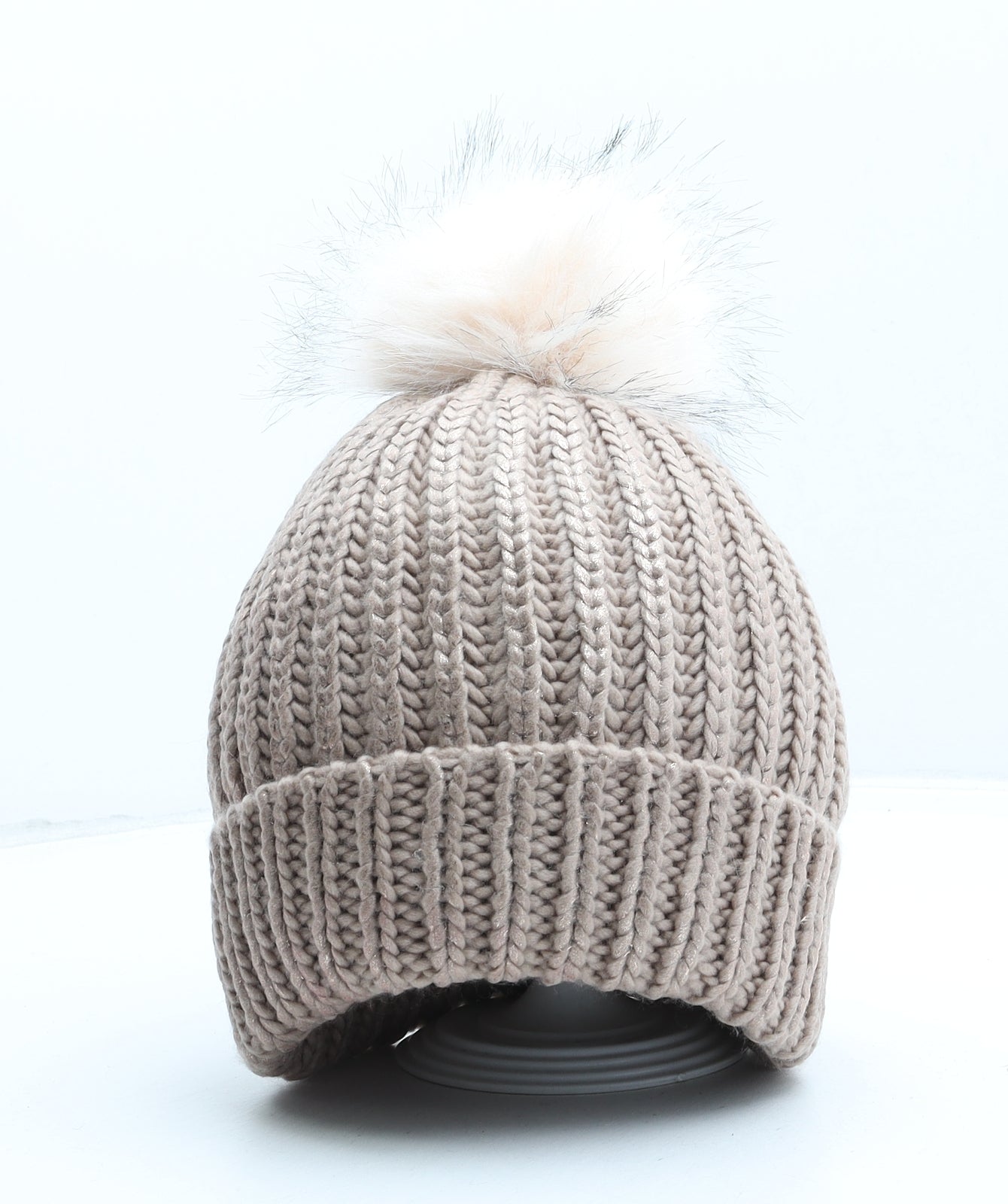 Preworn Womens Pink Acrylic Bobble Hat One Size