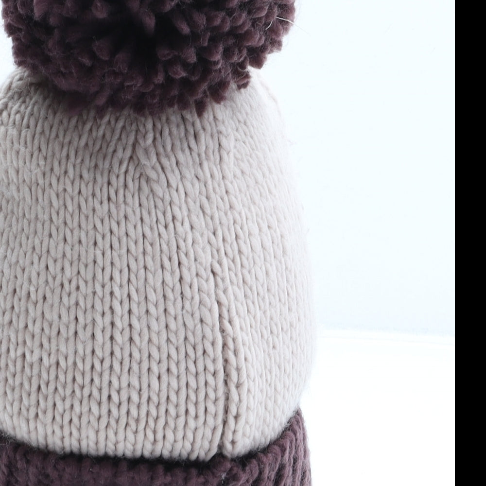 Marks and Spencer Womens Pink Acrylic Bobble Hat One Size