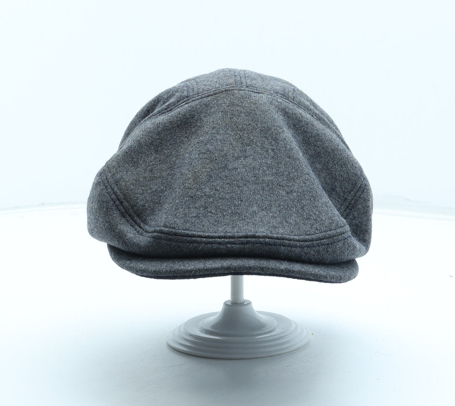 Whiteley Mens Grey Wool Flat Cap One Size