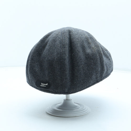 Whiteley Mens Grey Wool Flat Cap One Size