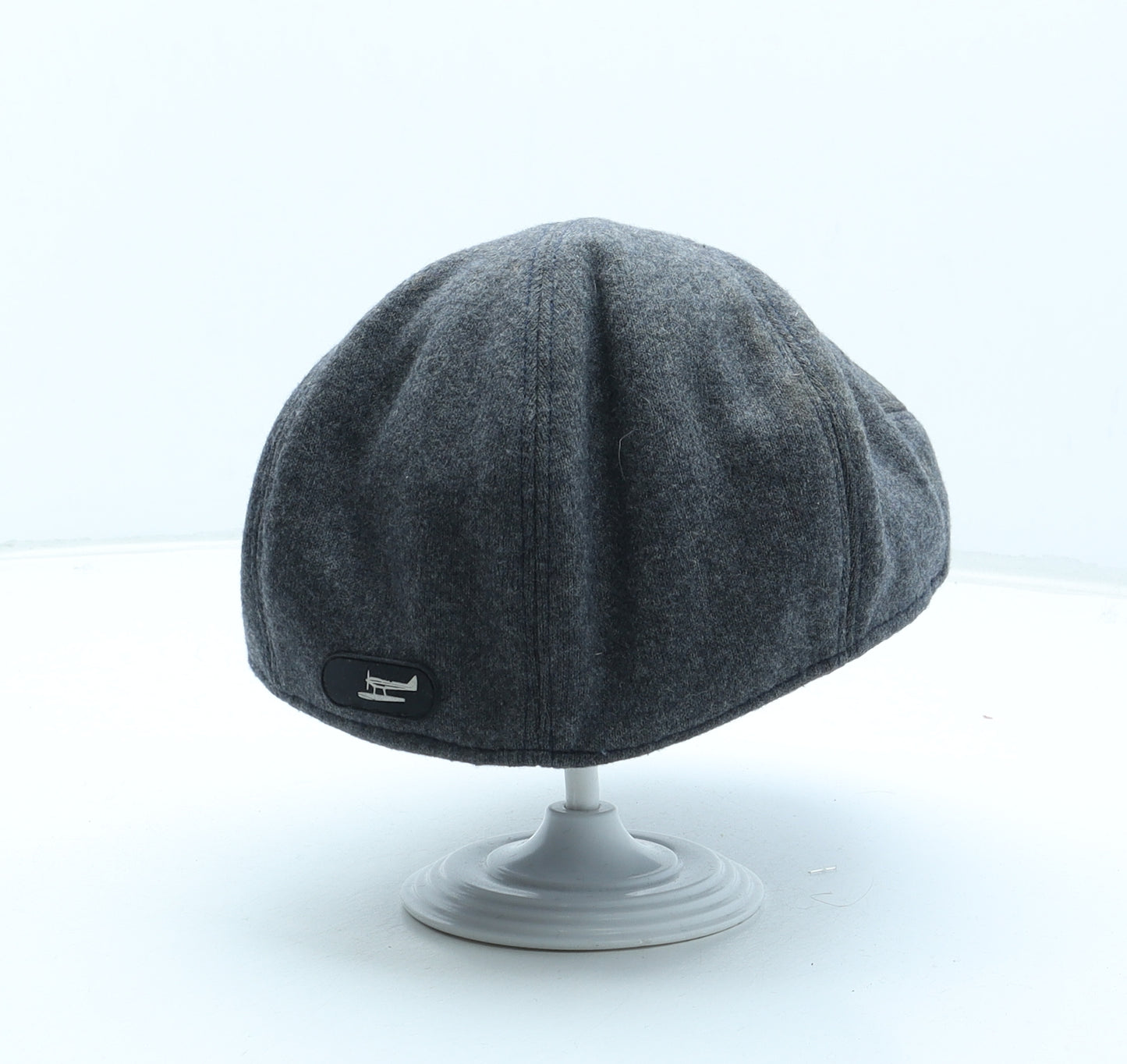 Whiteley Mens Grey Wool Flat Cap One Size