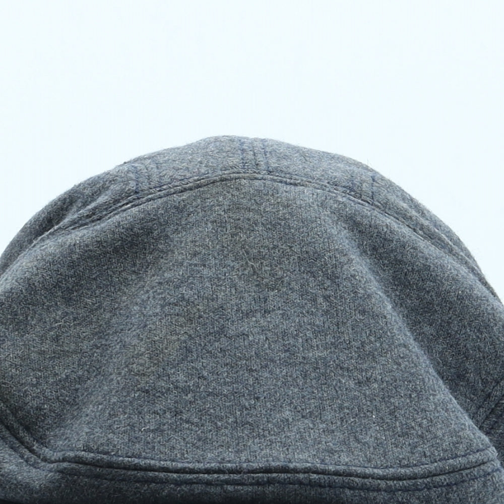Whiteley Mens Grey Wool Flat Cap One Size