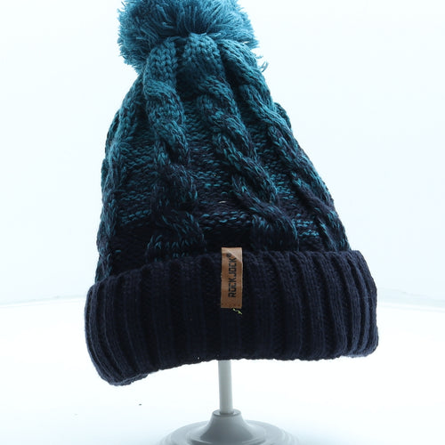RockJock Womens Blue Acrylic Bobble Hat One Size
