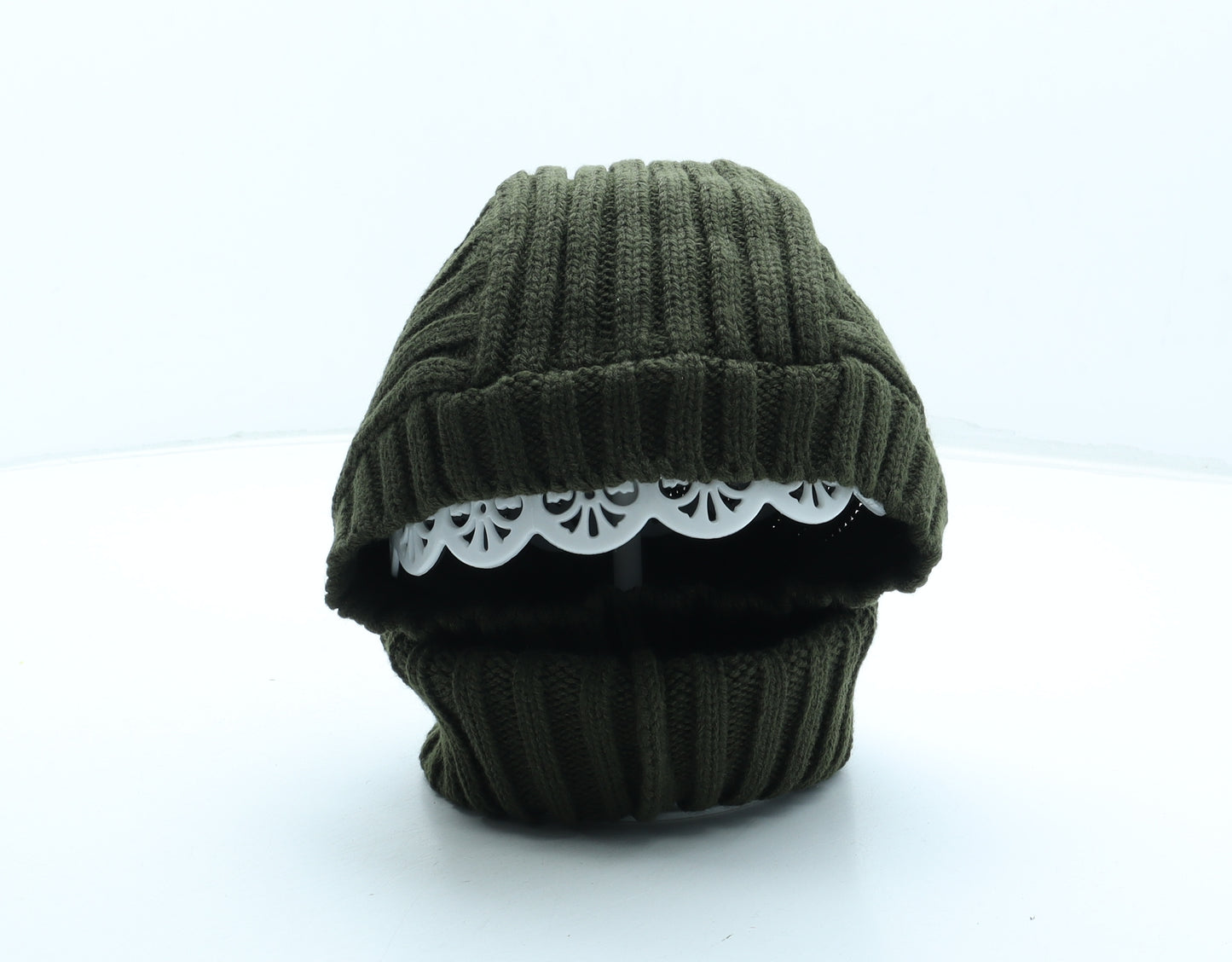 Preworn Mens Green Acrylic Balaclava One Size