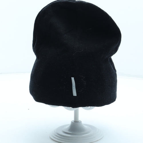 Polarn O. Pyret Mens Black Acrylic Beanie One Size - Eyes