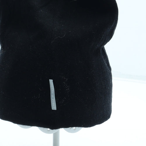 Polarn O. Pyret Mens Black Acrylic Beanie One Size - Eyes