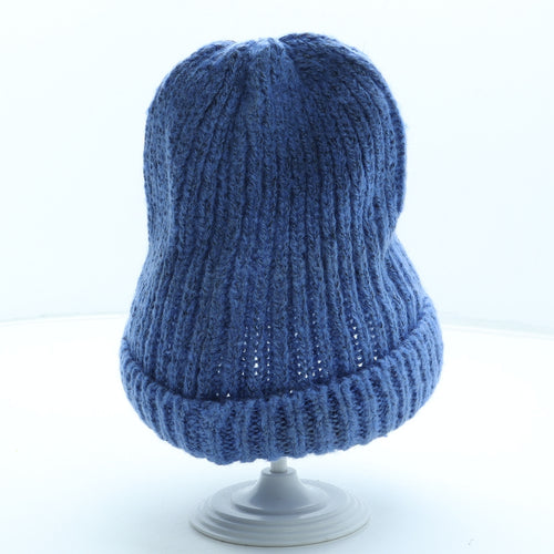 Preworn Womens Blue Acrylic Beanie One Size
