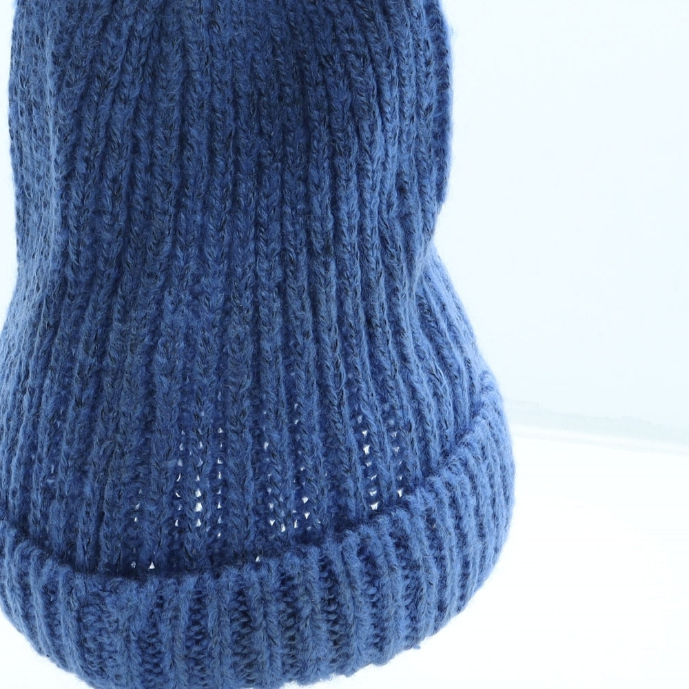 Preworn Womens Blue Acrylic Beanie One Size