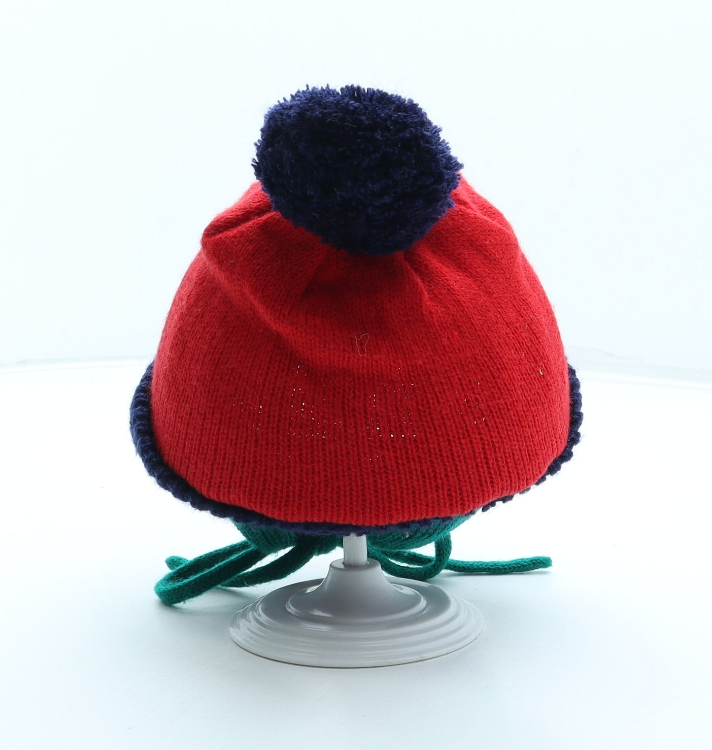 Preworn Boys Multicoloured Geometric Acrylic Bobble Hat One Size - Bear