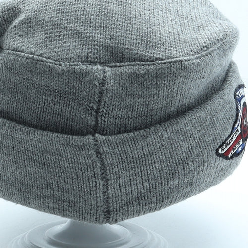 NEXT Mens Grey Acrylic Peaked Cap One Size - Embroidered Logo