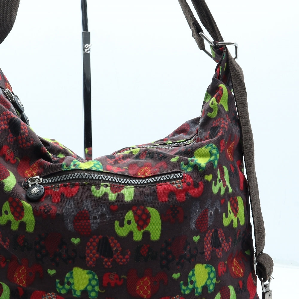 Sangrila Womens Macaroon Geometric Polyester Crossbody Size Large - Elephant