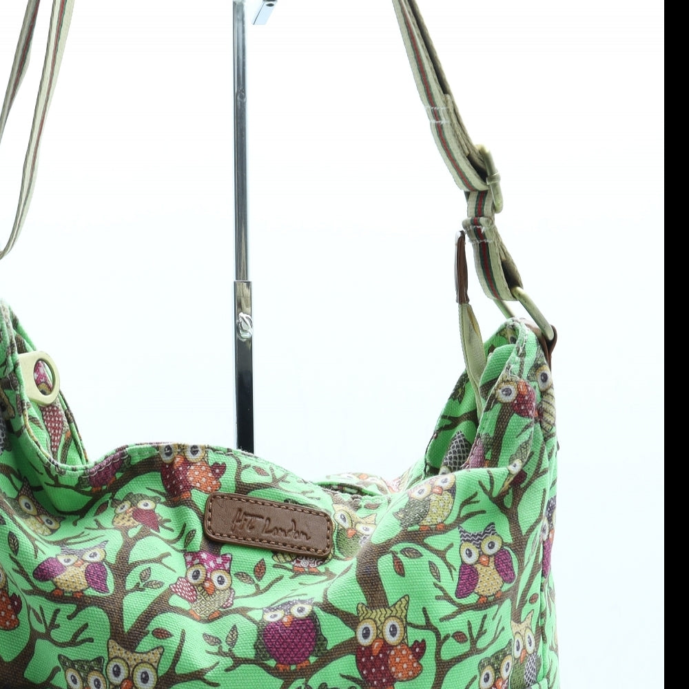 HT London Womens Multicoloured Geometric Polyester Crossbody Size Medium - Owls