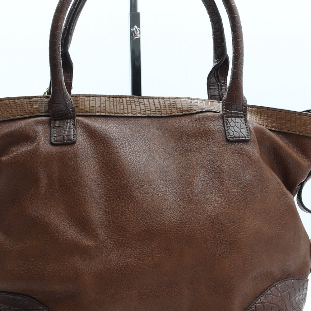 Marks and Spencer Womens Brown Polyurethane Hobo Bag Size Medium