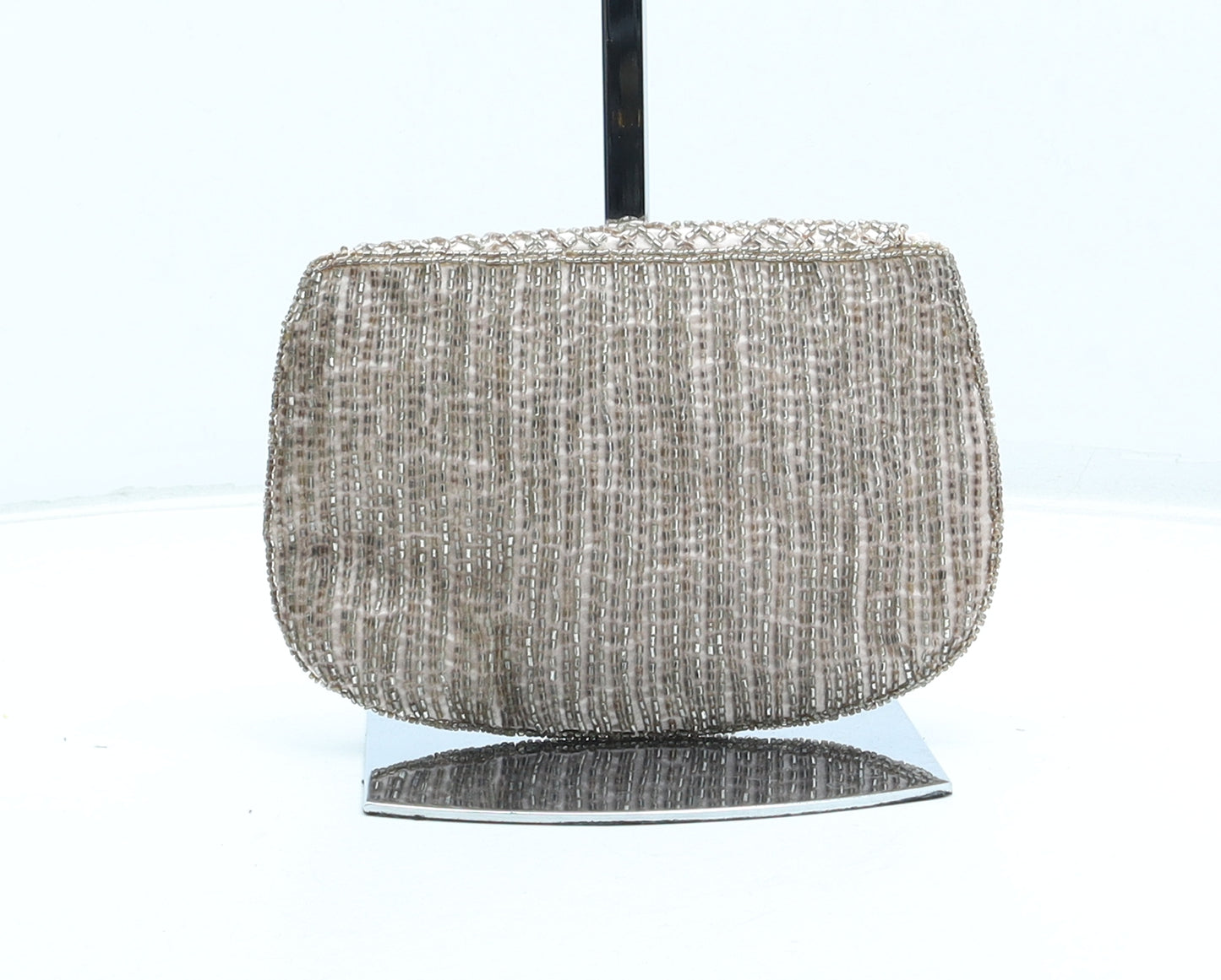 Accessorize Womens Pink Newsprint Polyester Clutch Size Small - Rope Strap