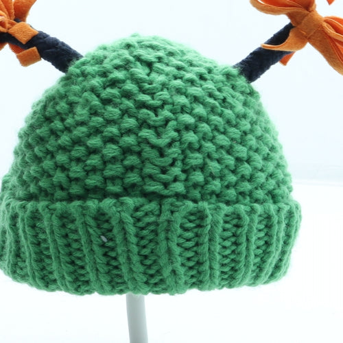 NEXT Boys Green Acrylic Beanie Size S - Monster Alien