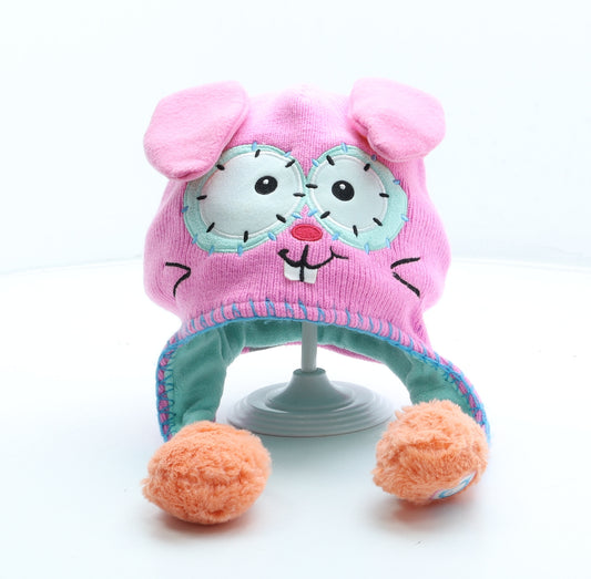 Flipeez Girls Pink Acrylic Bonnet One Size - Moving Ears