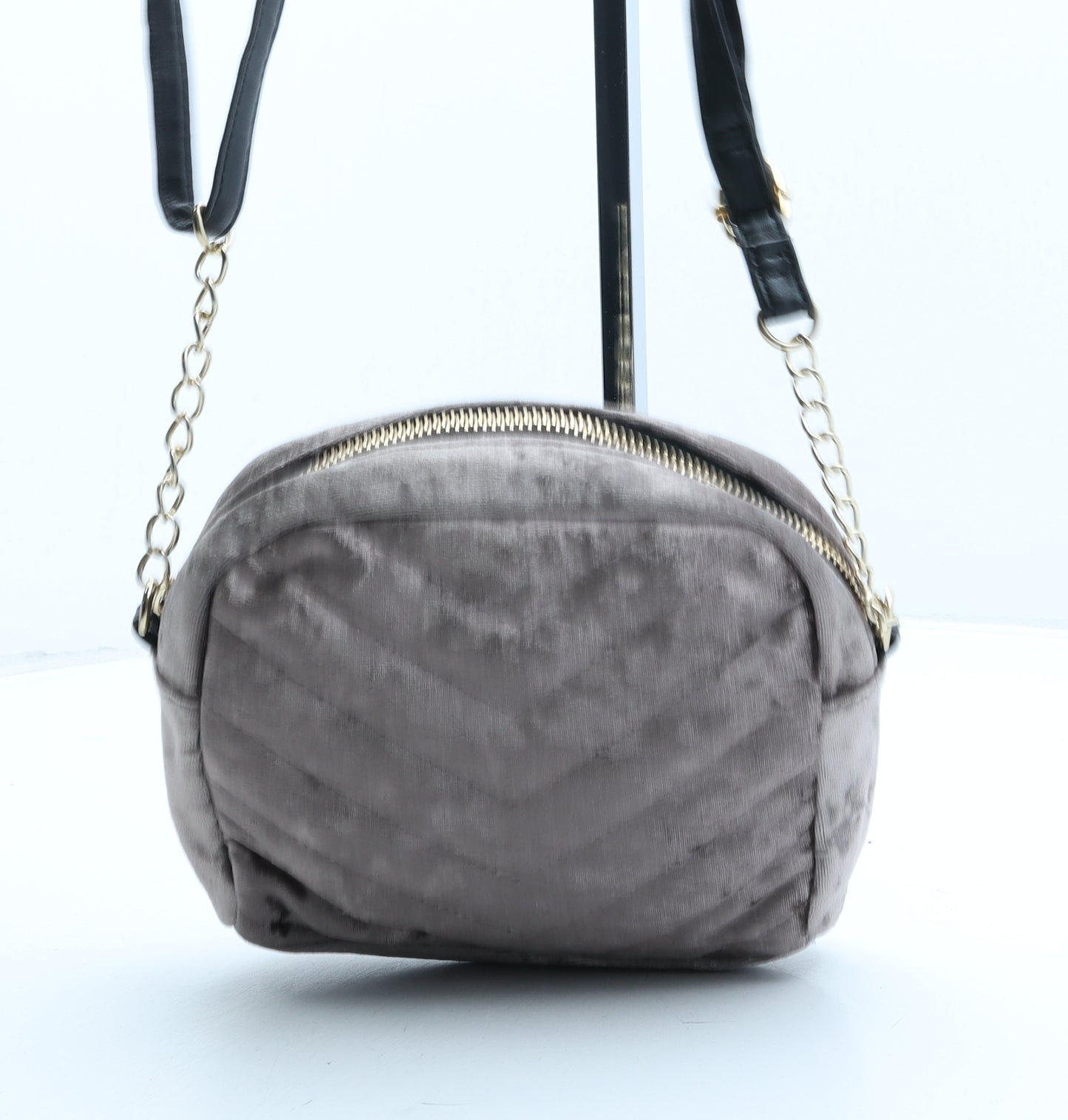 Preworn Womens Brown Polyester Shoulder Bag Size Small