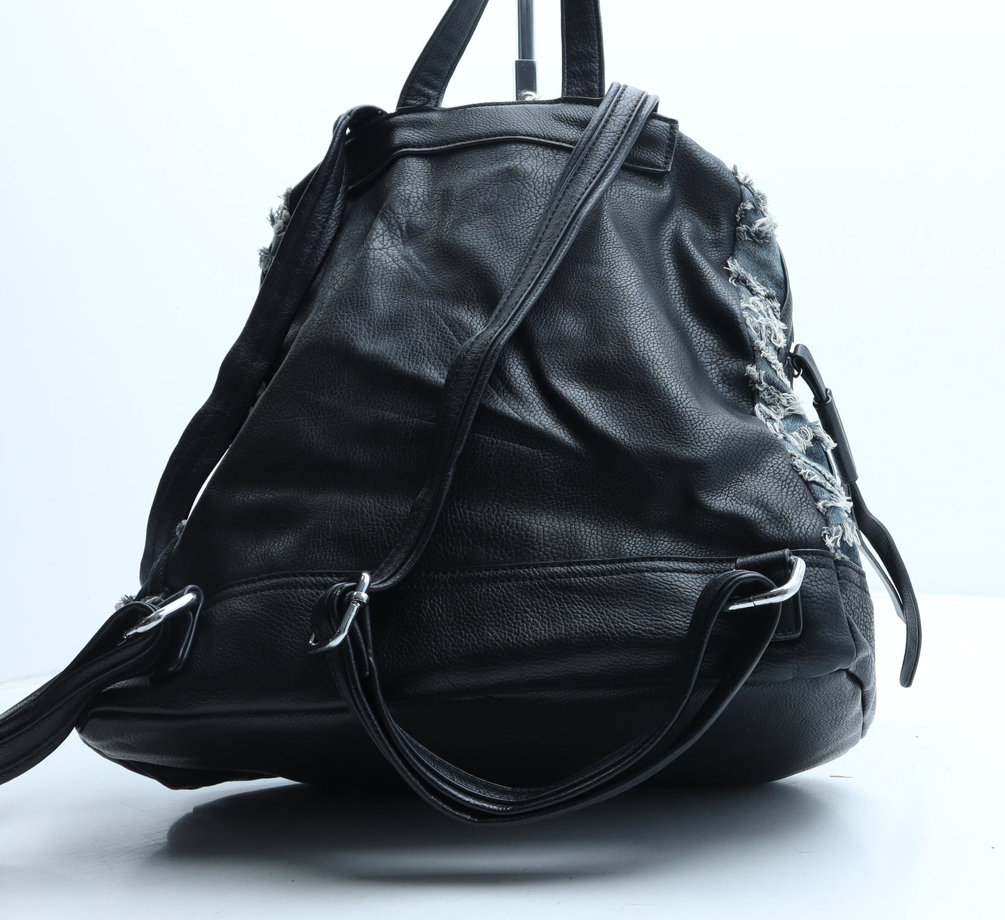 Preworn Womens Blue Cotton Backpack Size Medium