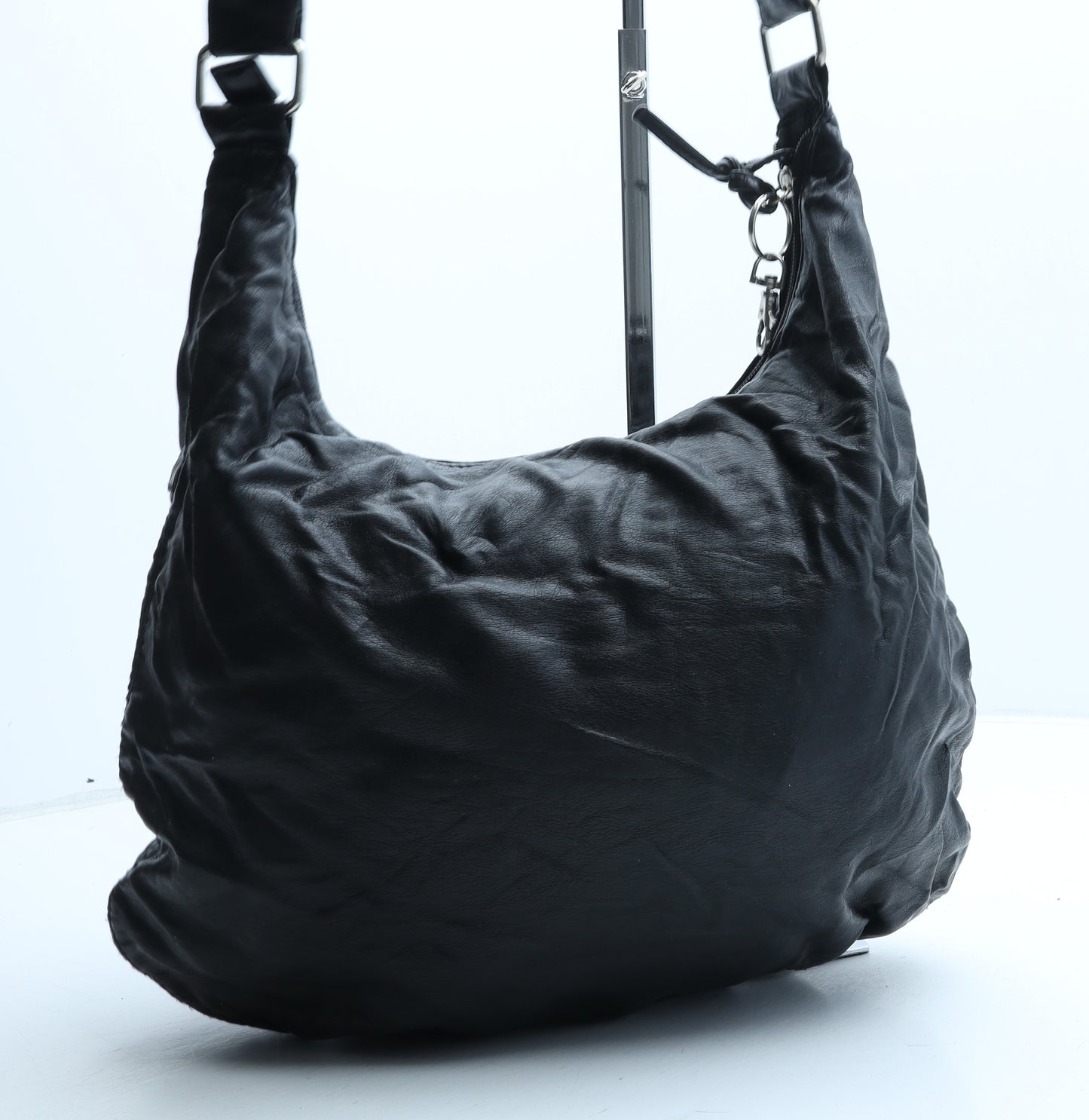 Matalan Womens Black Polyurethane Crossbody Size Medium