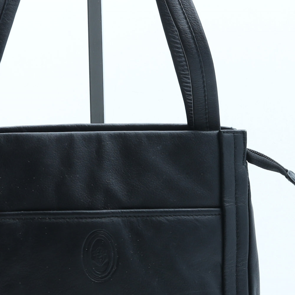 Smith & Canova Womens Black Polyurethane Shoulder Bag Size Small