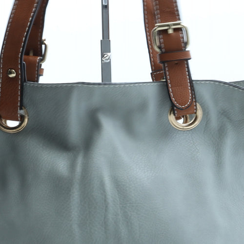 Preworn Womens Green Polyurethane Top Handle Bag Size Large