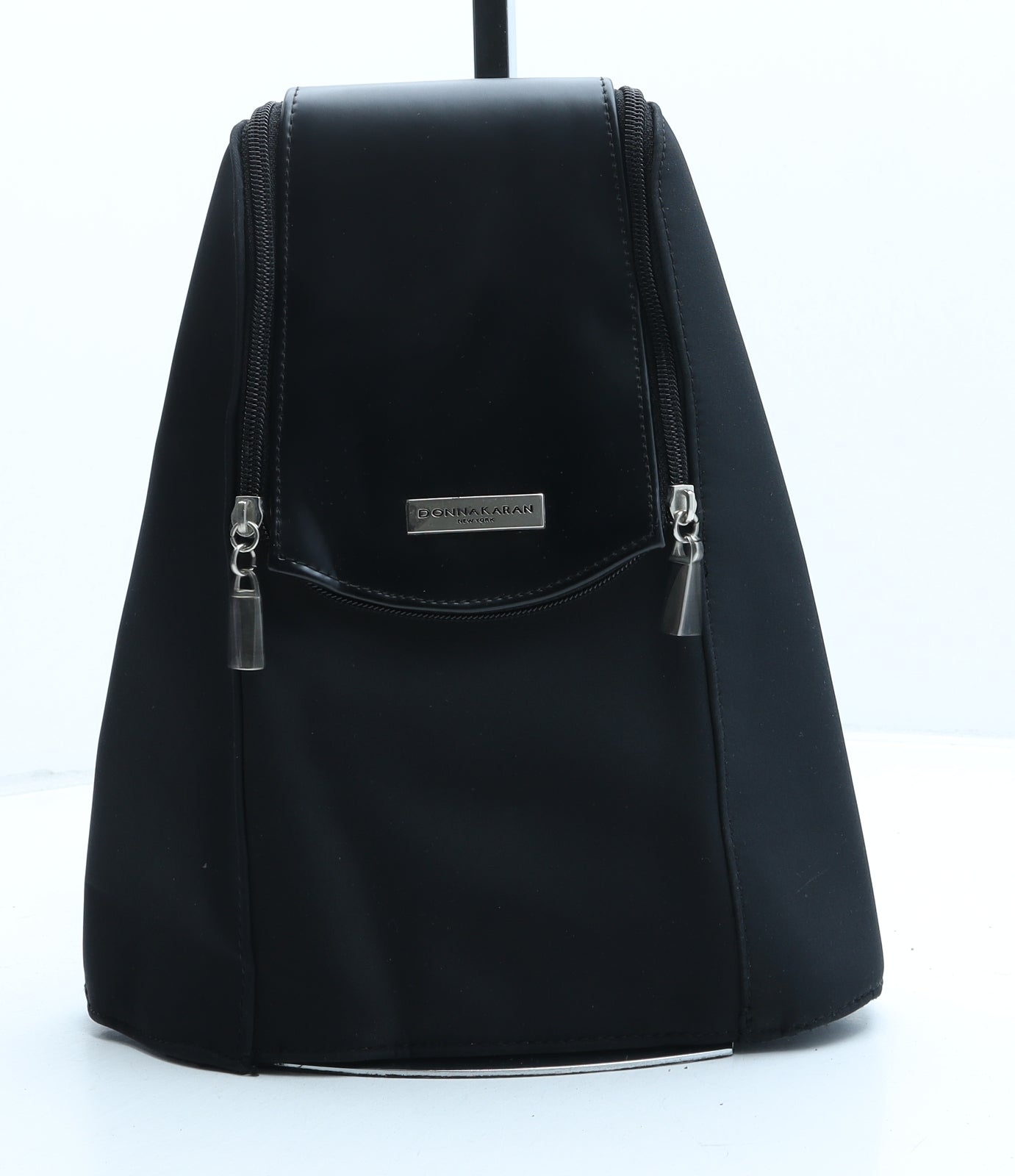 DKNY Womens Black Polyurethane Shoulder Bag Size Small