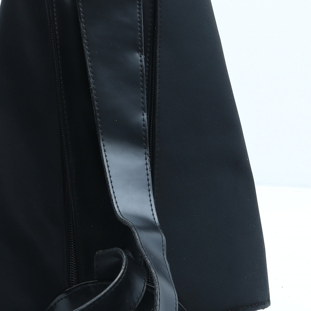 DKNY Womens Black Polyurethane Shoulder Bag Size Small