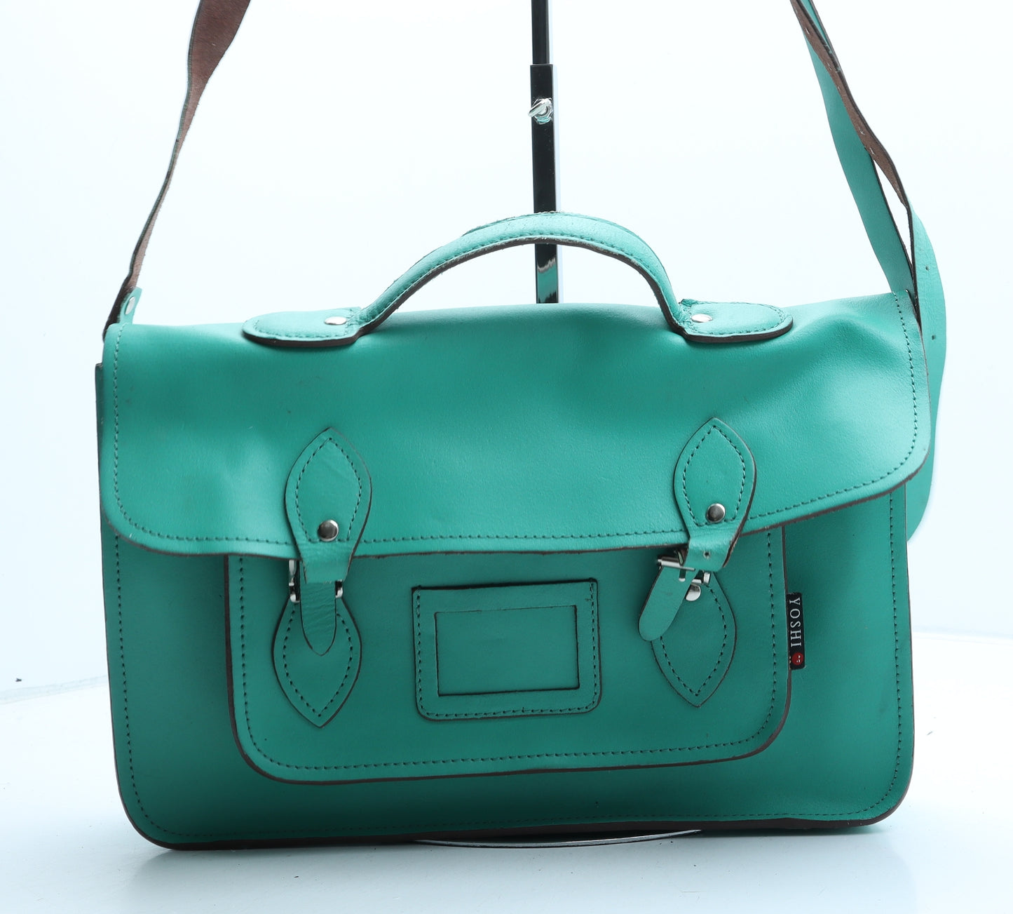 Yoshi Womens Green Polyurethane Satchel Size Medium