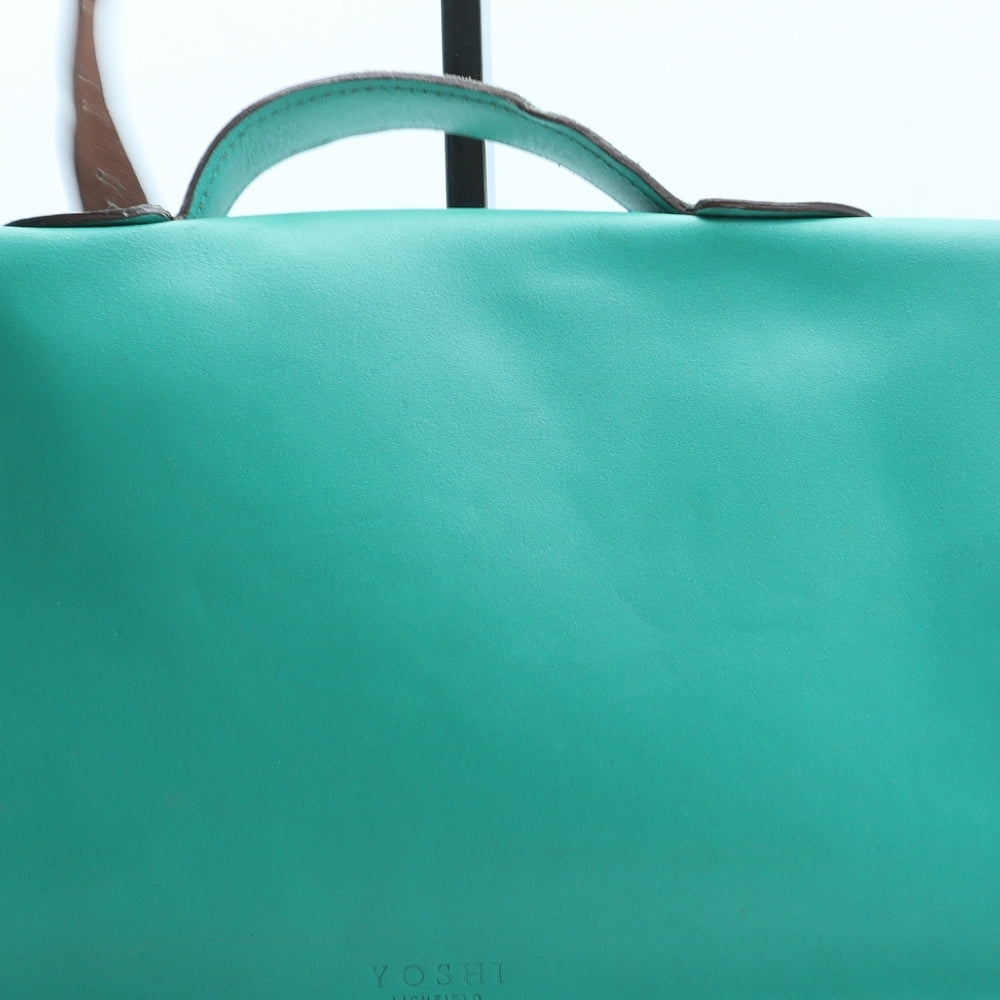 Yoshi Womens Green Polyurethane Satchel Size Medium