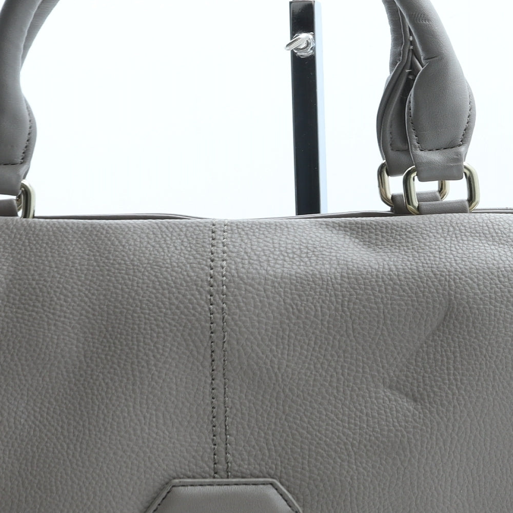 F&F Womens Beige Polyurethane Top Handle Bag Size Medium