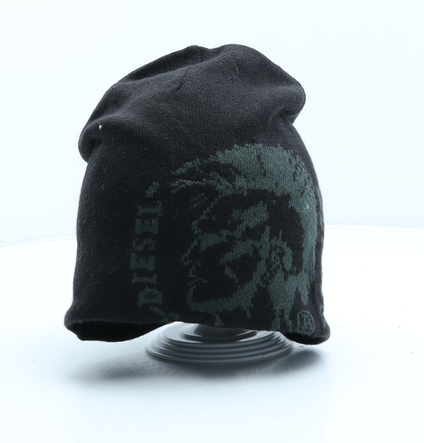 Diesel Mens Black Acrylic Beanie One Size