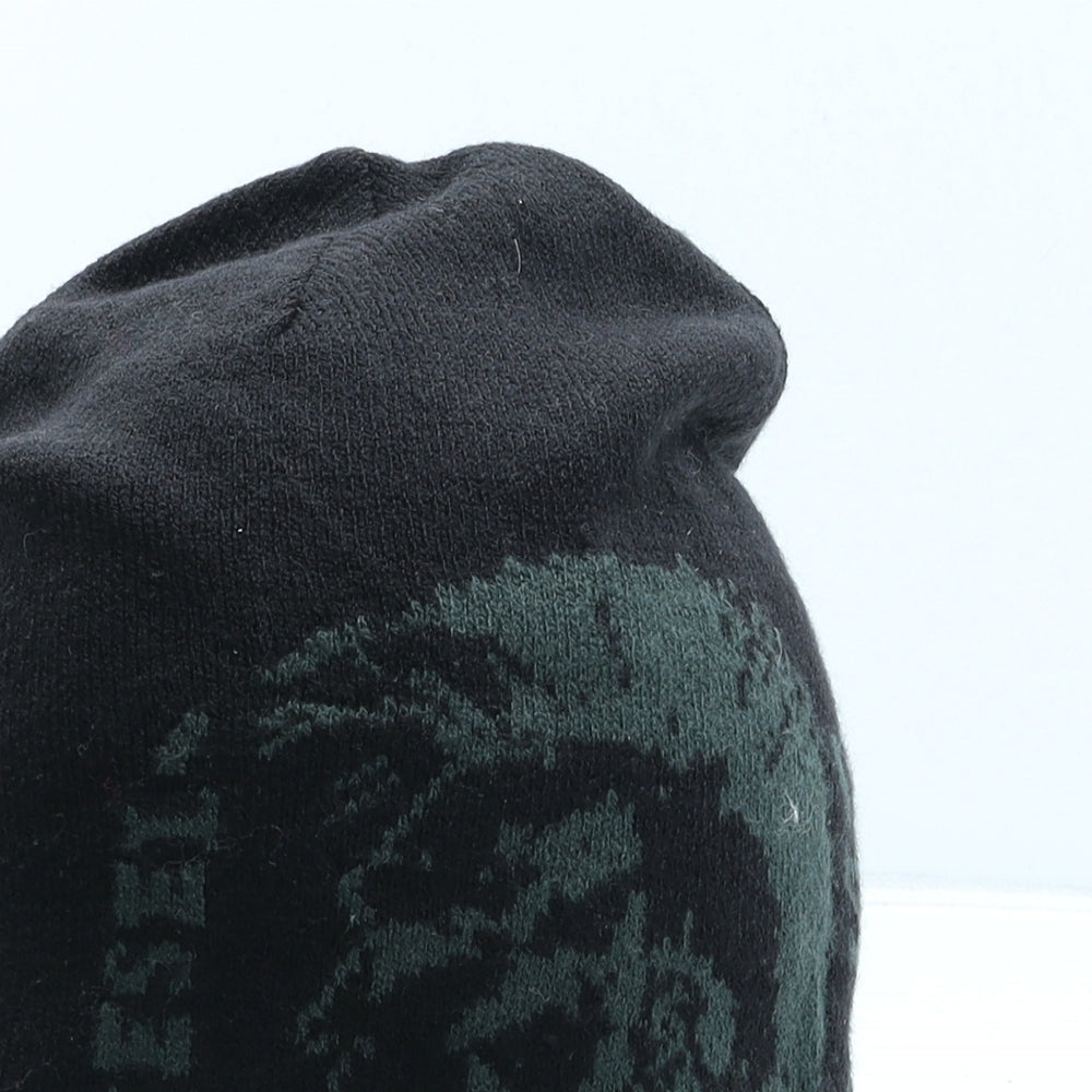 Diesel Mens Black Acrylic Beanie One Size