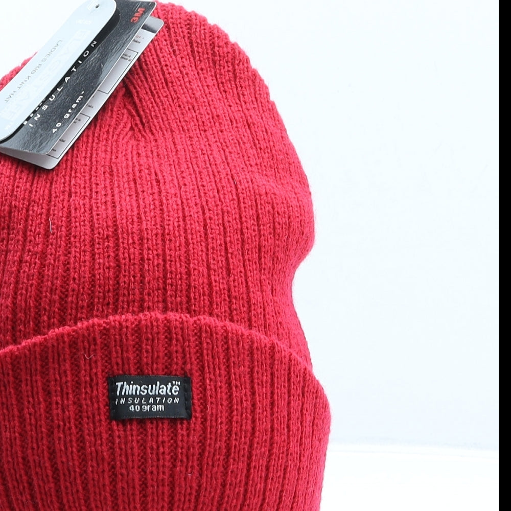 Thinsulate Womens Red Polypropylene Beanie One Size