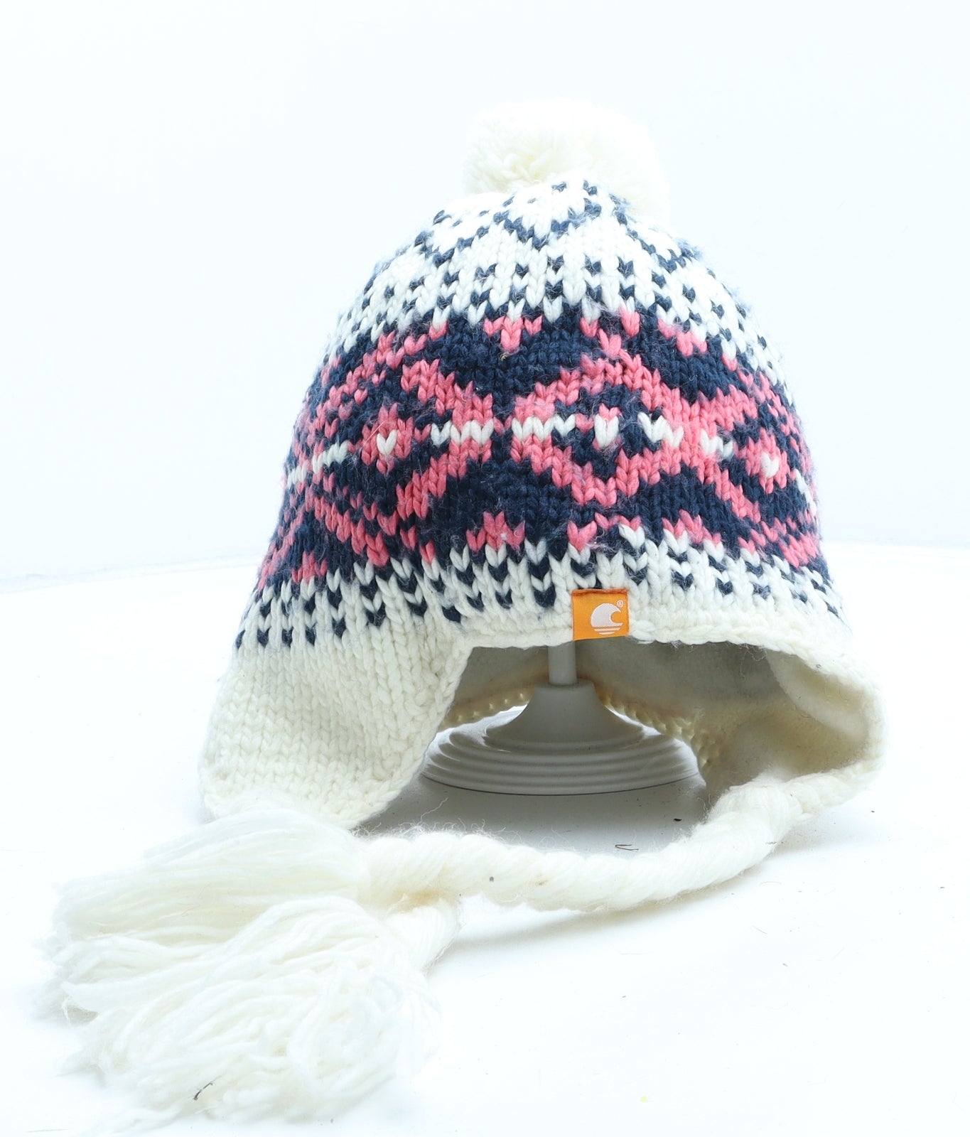 SoulCal&Co Womens Multicoloured Fair Isle Acrylic Bobble Hat One Size